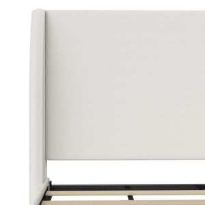 Mr. Kate Tess Upholstered Wingback Bed - Ivory Linen - King