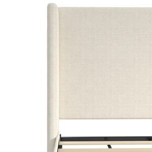 DHP Eveline Upholstered Wingback Bed - Ivory Boucle - Queen