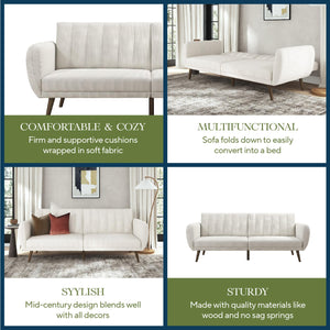 Novogratz Brittany Futon Sofa Bed - Ivory