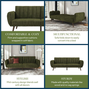 Novogratz Brittany Futon Sofa Bed - Sage Green