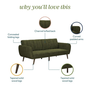 Novogratz Brittany Futon Sofa Bed - Sage Green