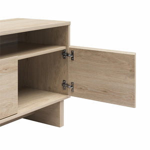RealRooms Nivelle 4-Door TV Stand Console for TVs up to 75" - Blonde Oak