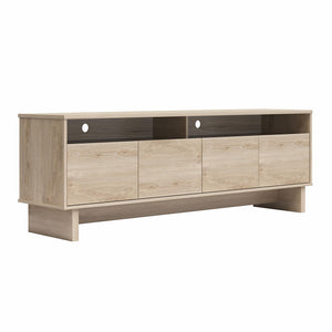 RealRooms Nivelle 4-Door TV Stand Console for TVs up to 75" - Blonde Oak