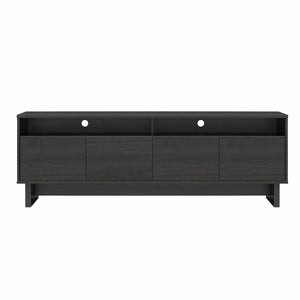 RealRooms Nivelle 4-Door TV Stand Console for TVs up to 75" - Black Oak