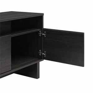 RealRooms Nivelle 4-Door TV Stand Console for TVs up to 75" - Black Oak