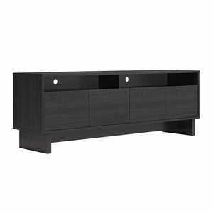 RealRooms Nivelle 4-Door TV Stand Console for TVs up to 75" - Black Oak
