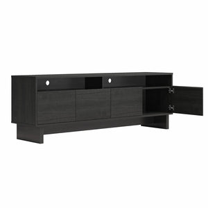 RealRooms Nivelle 4-Door TV Stand Console for TVs up to 75" - Black Oak
