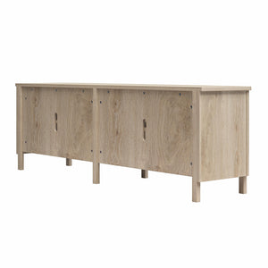 RealRooms Farmhouse Console for TVs up to 75" - Blonde Oak