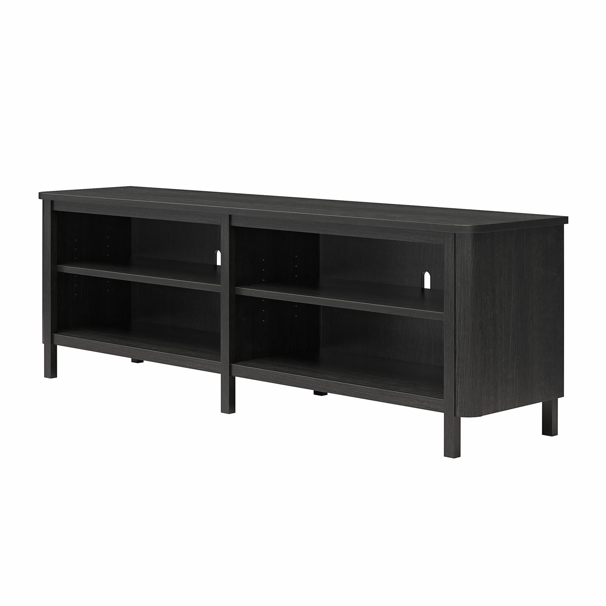 RealRooms Farmhouse Console for TVs up to 75" - Black Oak