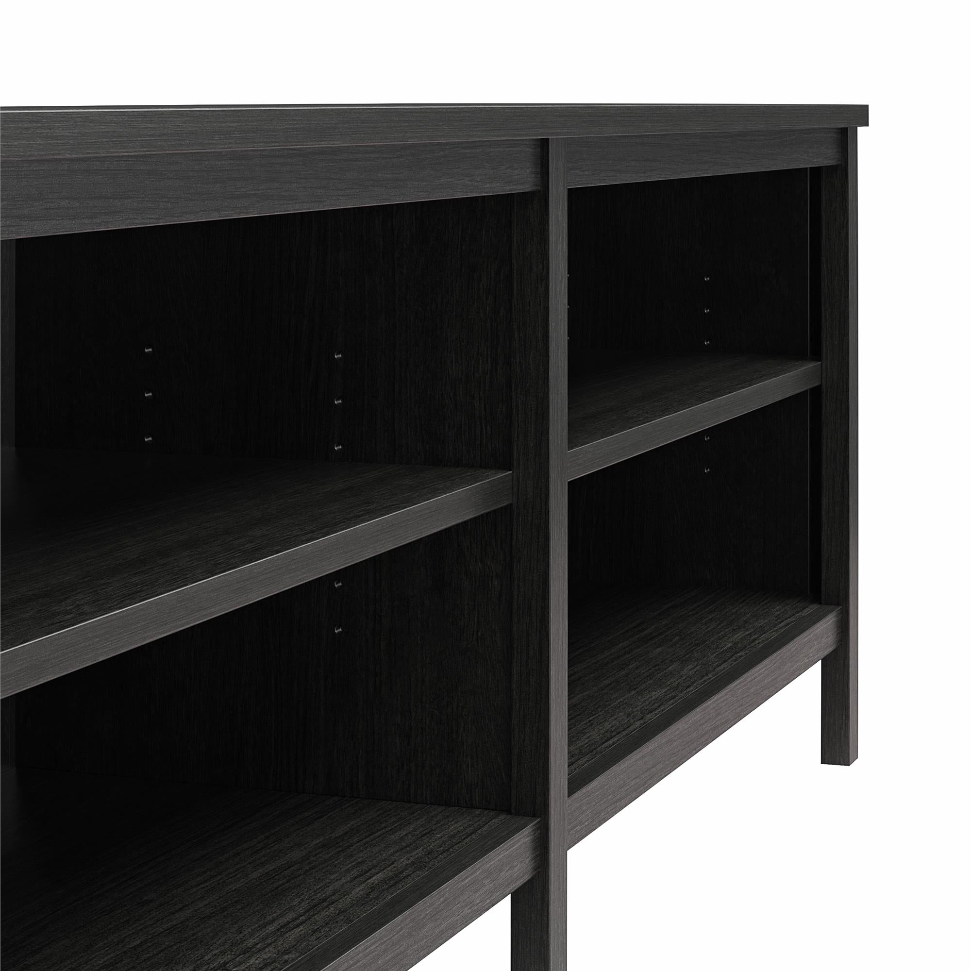 RealRooms Farmhouse Console for TVs up to 75" - Black Oak
