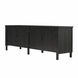 RealRooms Farmhouse Console for TVs up to 75" - Black Oak