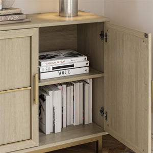 Mr. Kate Neely Wide Accent Cabinet - Pale Oak