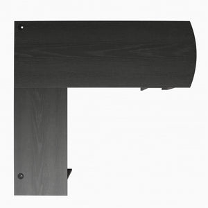 Ameriwood Home Dominic L-Desk with Side Storage Bookshelves - Black Oak