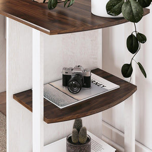 Ameriwood Home Dominic L-Desk with Side Storage Bookshelves - Magnolia Oak