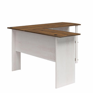 Ameriwood Home Dominic L-Desk with Side Storage Bookshelves - Magnolia Oak
