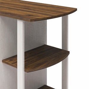 Ameriwood Home Dominic L-Desk with Side Storage Bookshelves - Magnolia Oak