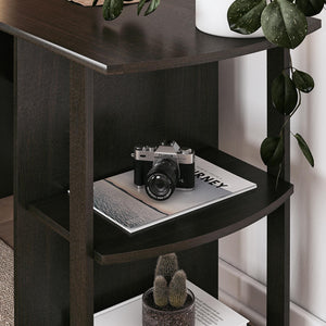 Ameriwood Home Dominic L-Desk with Side Storage Bookshelves - Espresso