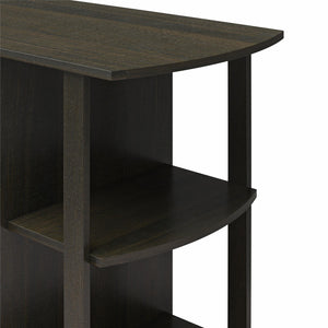Ameriwood Home Dominic L-Desk with Side Storage Bookshelves - Espresso