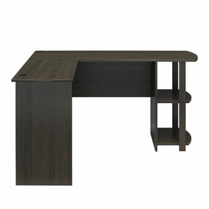 Ameriwood Home Dominic L-Desk with Side Storage Bookshelves - Espresso