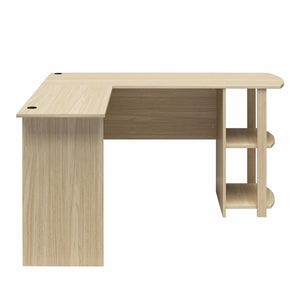 Ameriwood Home Dominic L-Desk with Side Storage Bookshelves - Spring PIne
