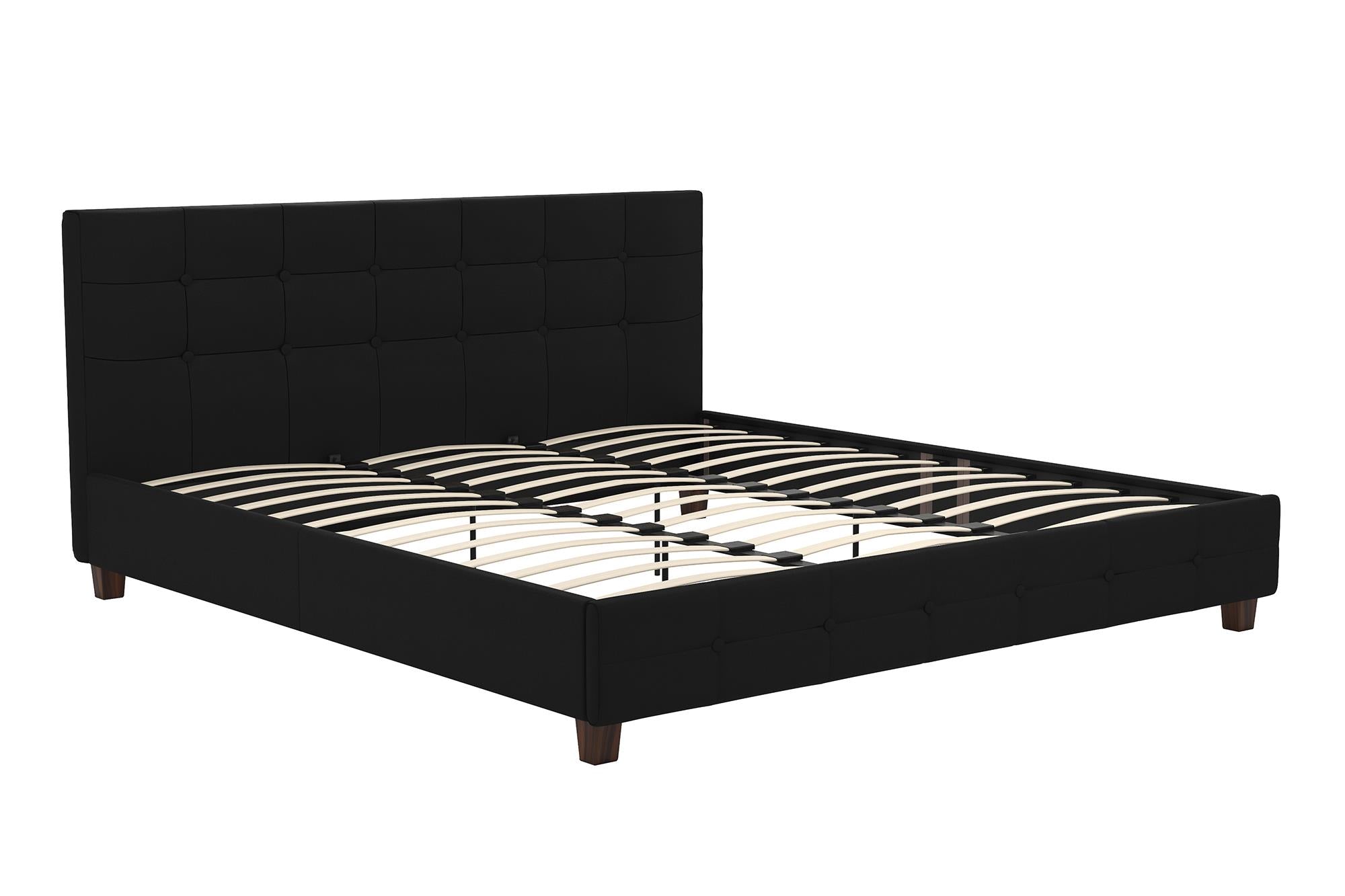 DHP Rose Upholstered Bed Frame - Black - King