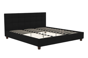 DHP Rose Upholstered Bed Frame - Black - King