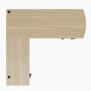 Ameriwood Home Dominic L-Desk with Side Storage Bookshelves - Spring PIne
