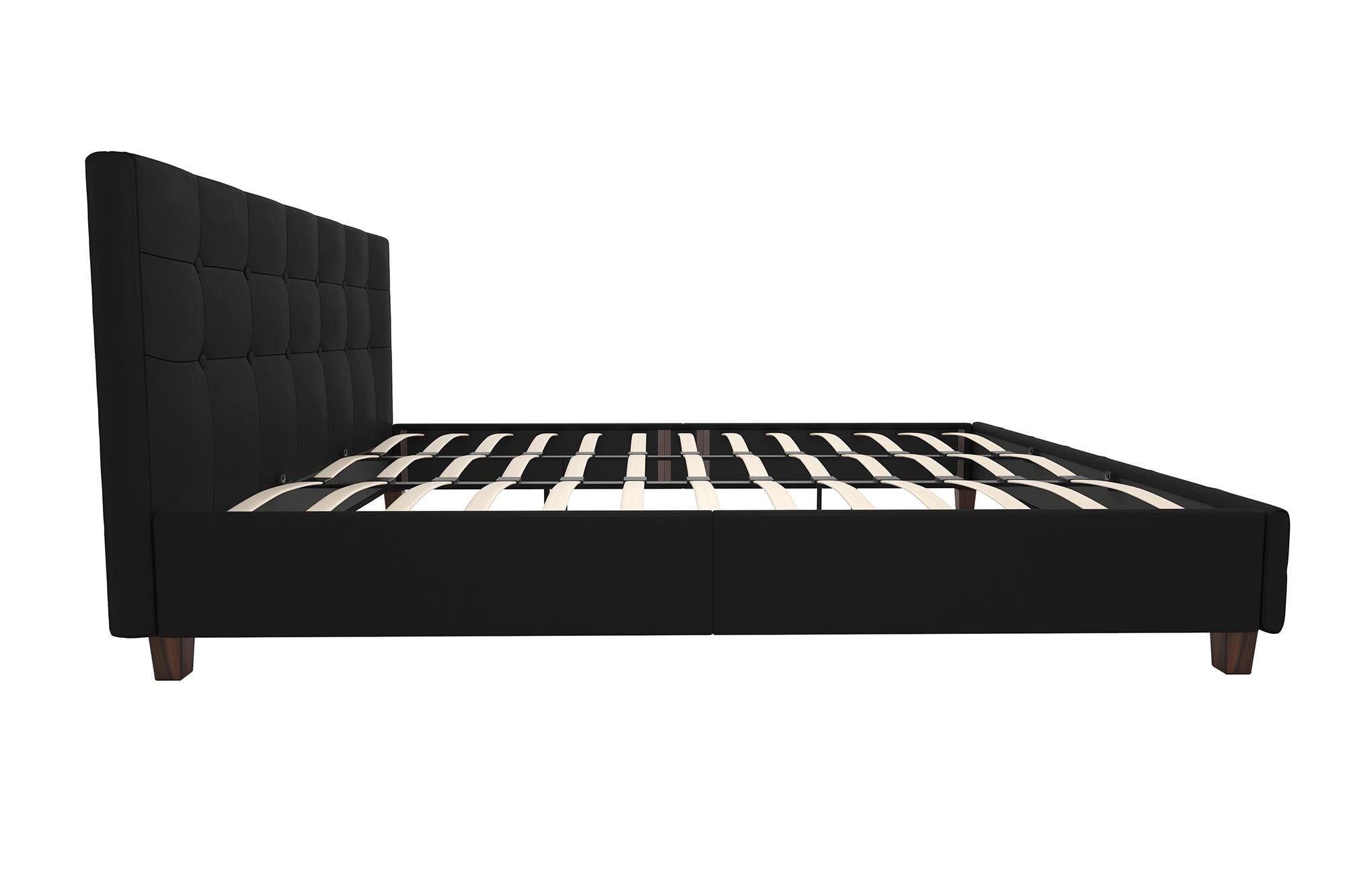 DHP Rose Upholstered Bed Frame - Black - King