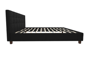 DHP Rose Upholstered Bed Frame - Black - King