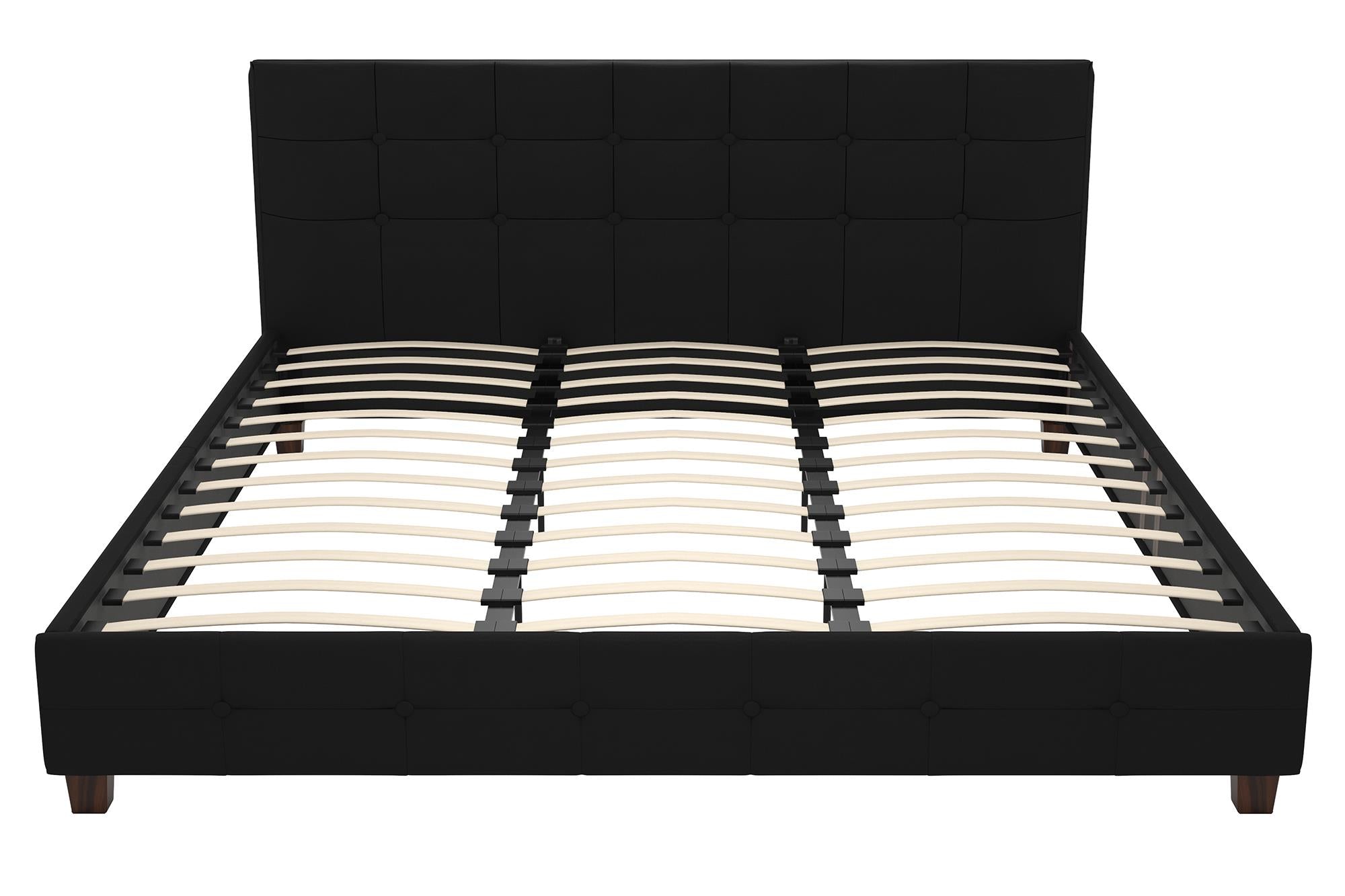 DHP Rose Upholstered Bed Frame - Black - King