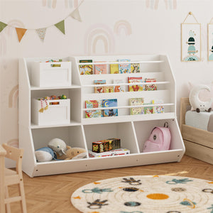 Ameriwood Home Tyler Kids Extra Large Book and Toy Storage Organizer - White