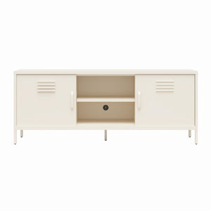 Novogratz Cache Metal Locker-Style TV Stand for TVs up to 65" - Parchment