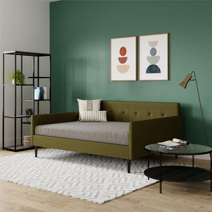 DHP Wimberly Upholstered Daybed - Olive Green - Full