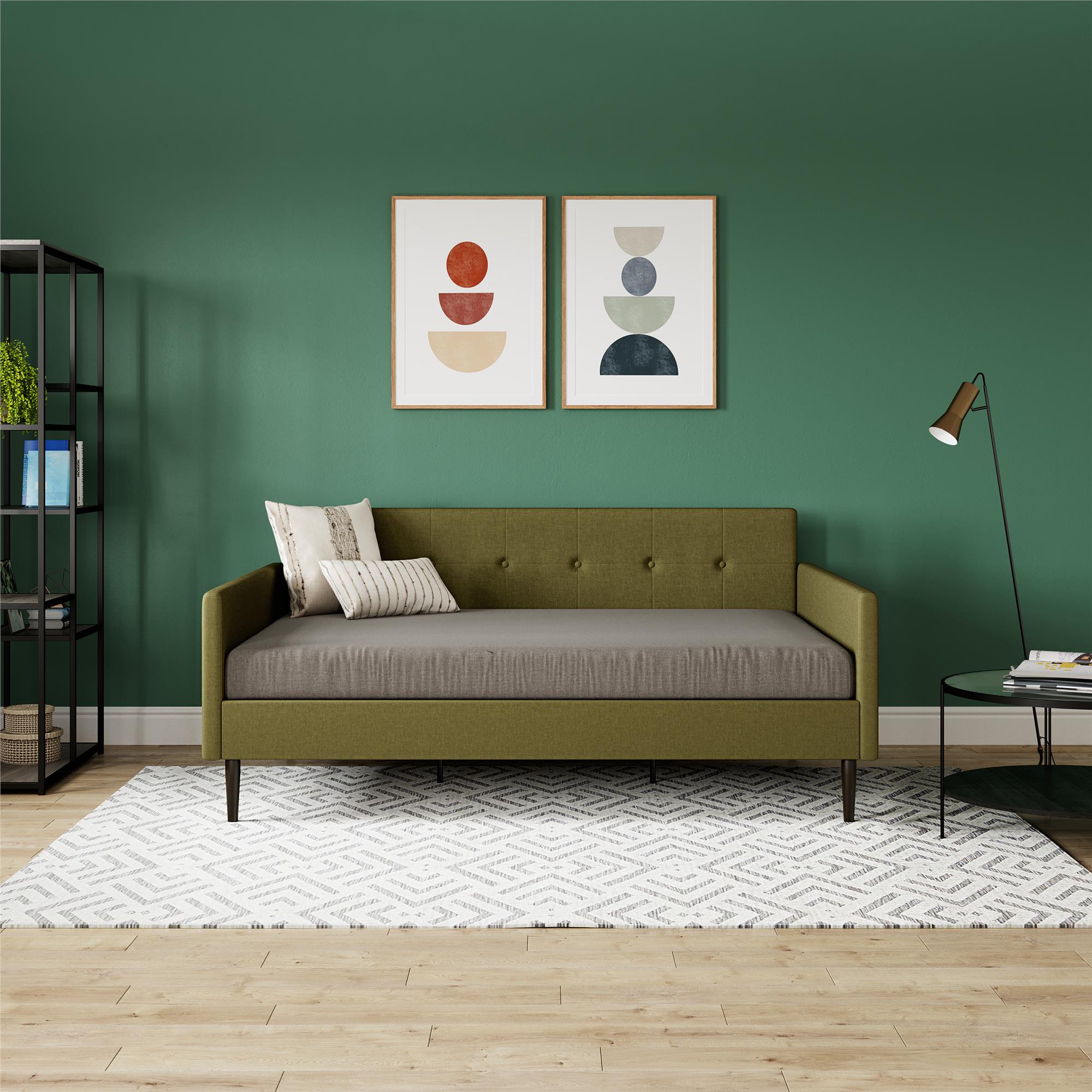 DHP Wimberly Upholstered Daybed - Olive Green - Full