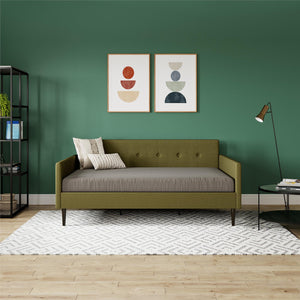 DHP Wimberly Upholstered Daybed - Olive Green - Full