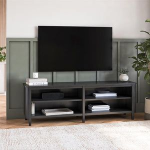 RealRooms Farmhouse Console for TVs up to 75" - Black Oak