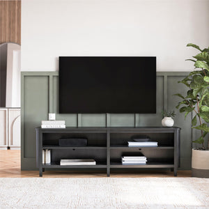 RealRooms Farmhouse Console for TVs up to 75" - Black Oak