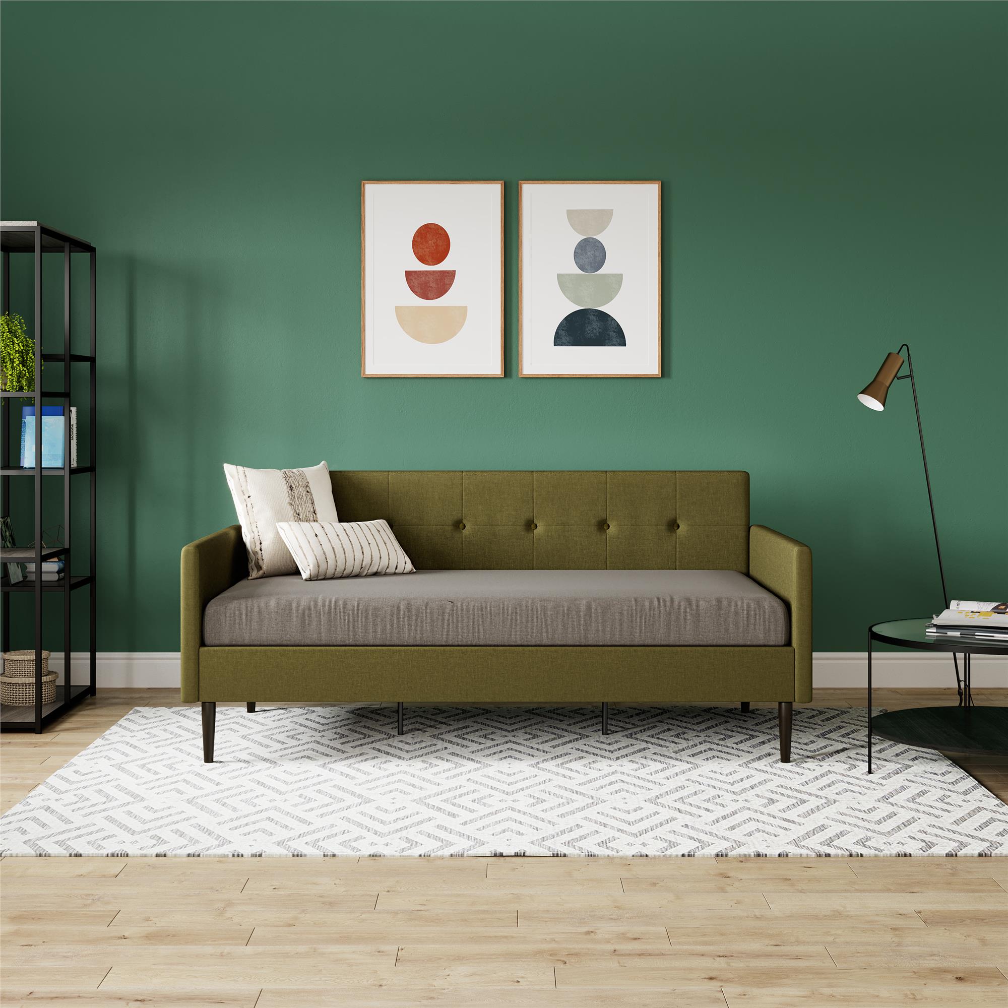 DHP Wimberly Upholstered Daybed - Olive Green - Twin