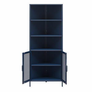 Novogratz Channing Corner Storage Cabinet with 2 Doors - Navy