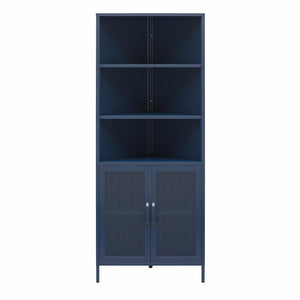 Novogratz Channing Corner Storage Cabinet with 2 Doors - Navy