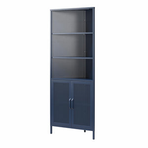 Novogratz Channing Corner Storage Cabinet with 2 Doors - Navy