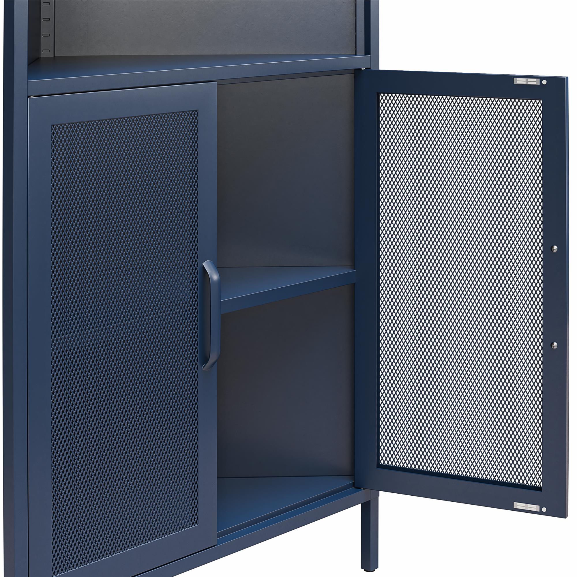 Novogratz Channing Corner Storage Cabinet with 2 Doors - Navy
