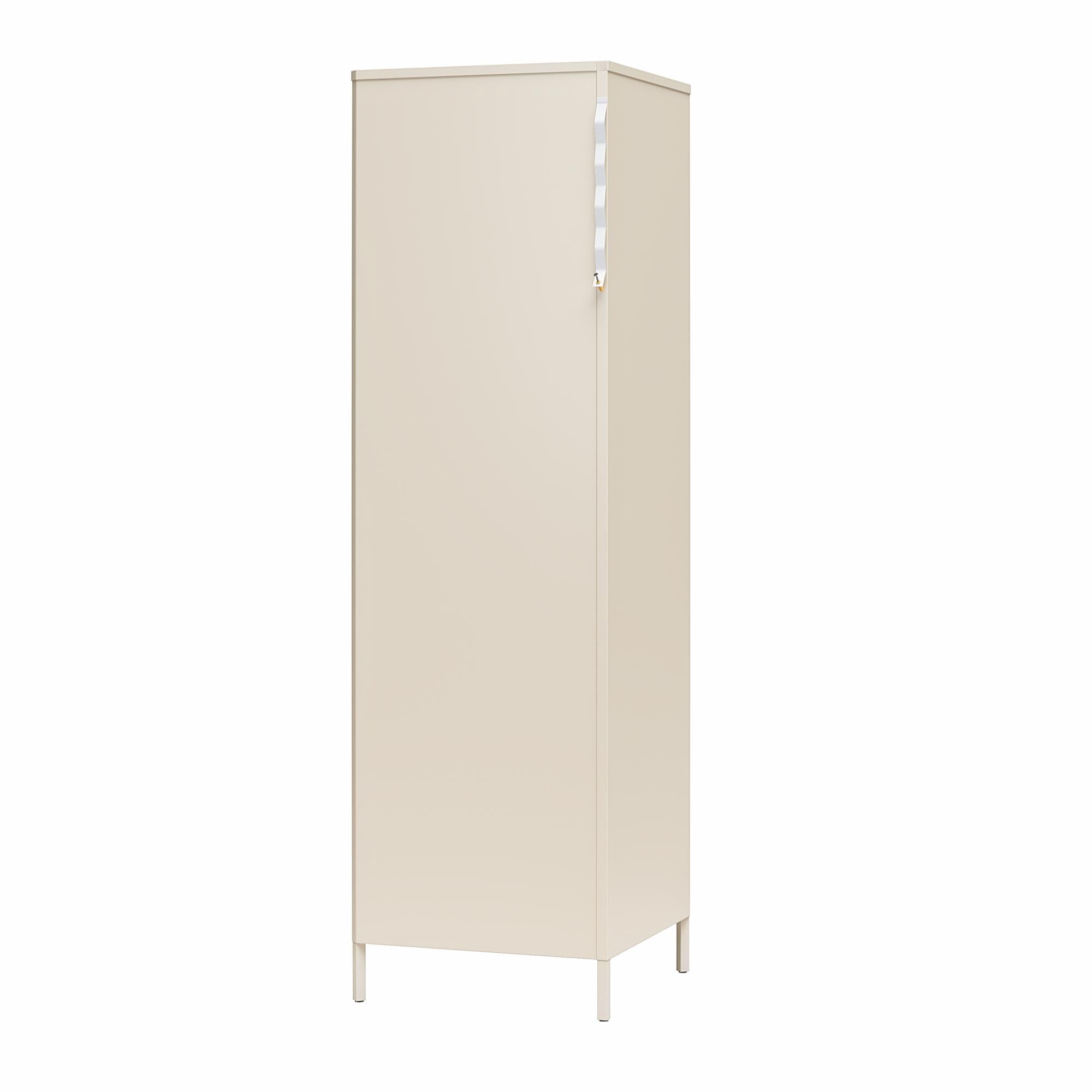 Novogratz Channing Corner Storage Cabinet with 2 Doors - Parchment