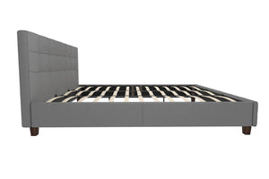 DHP Rose Upholstered Bed Frame - Gray - King