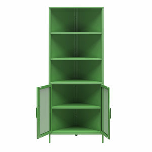 Novogratz Channing Corner Storage Cabinet with 2 Doors - Kelly Green