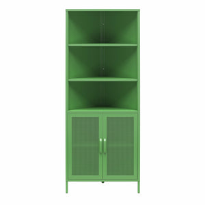 Novogratz Channing Corner Storage Cabinet with 2 Doors - Kelly Green
