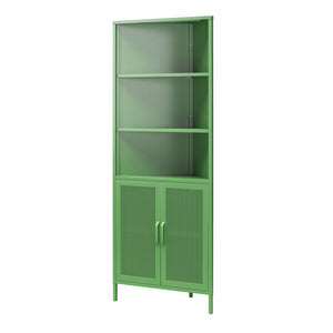 Novogratz Channing Corner Storage Cabinet with 2 Doors - Kelly Green