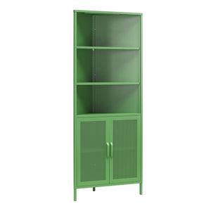 Novogratz Channing Corner Storage Cabinet with 2 Doors - Kelly Green