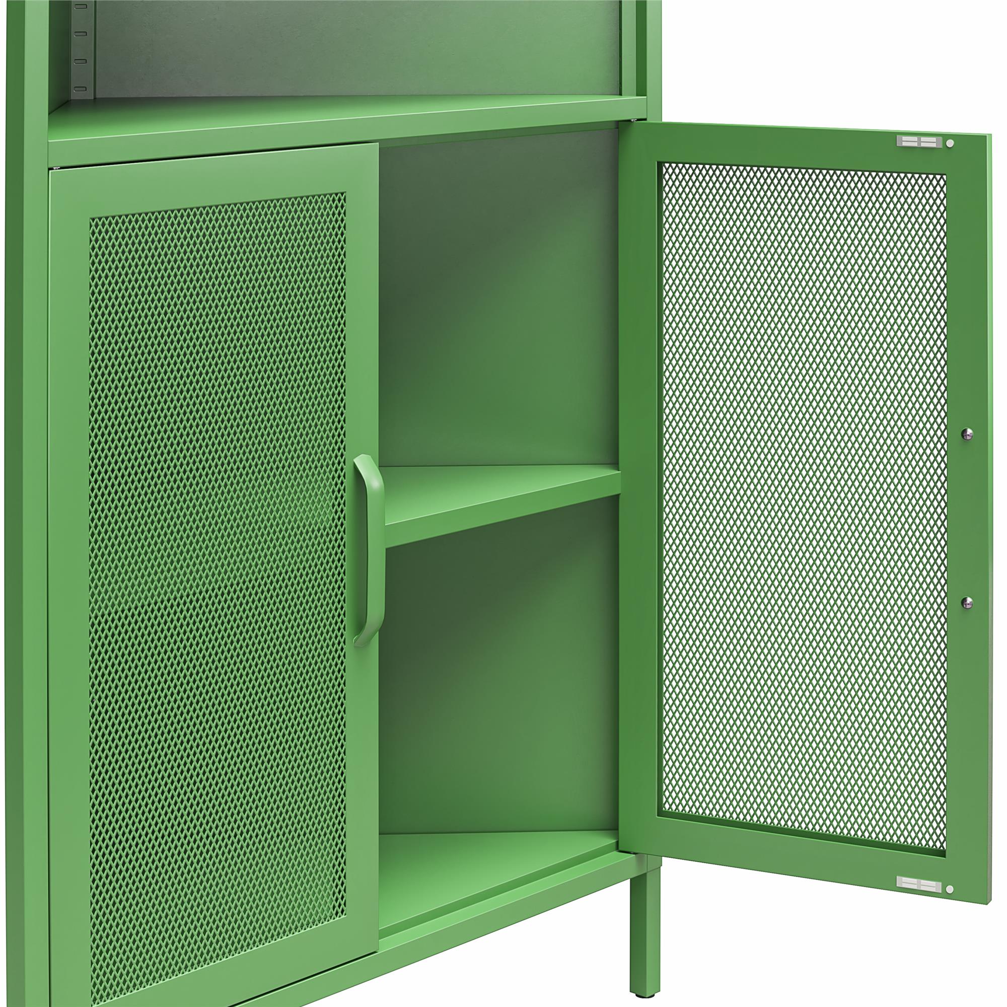 Novogratz Channing Corner Storage Cabinet with 2 Doors - Kelly Green