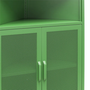 Novogratz Channing Corner Storage Cabinet with 2 Doors - Kelly Green